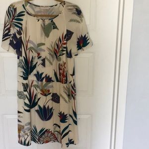 Tory Burch cream print dress size 12